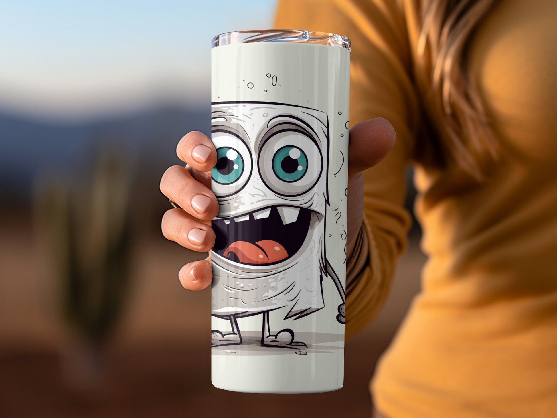 3d toilet paper smiling and laughing 20oz skinny tumbler - Premium tumbler from MyDesigns - Just $29.95! Shop now at Lees Krazy Teez