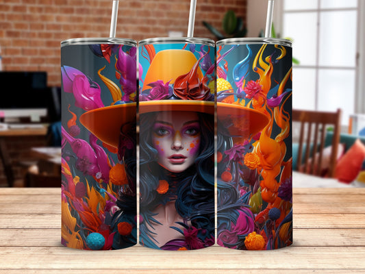 3d witch halloween 20oz skinny tumbler - Premium tumbler from MyDesigns - Just $26.95! Shop now at Lees Krazy Teez