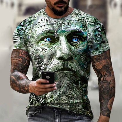 Stylish Streetwear: New Summer Collection of Men's Printed Oversized T-Shirts - Premium t-shirt from eprolo - Just $24.95! Shop now at Lees Krazy Teez