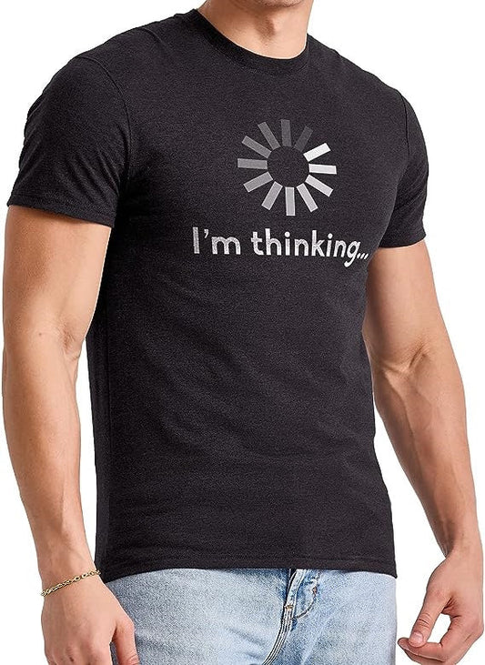 I'm thinking sarcastic funny Men's t-shirt - Premium t-shirt from MyDesigns - Just $19.95! Shop now at Lees Krazy Teez
