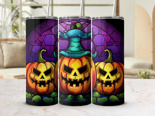 Cute pumpkins for Halloween 3d Spooky tumbler - Premium tumbler from MyDesigns - Just $26.95! Shop now at Lees Krazy Teez