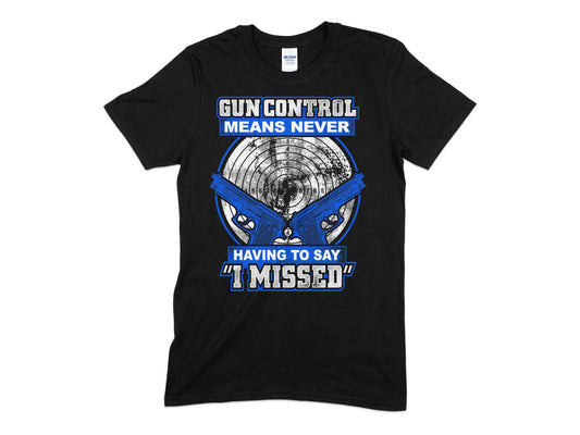 Gun Control Never Missed veteran Unisex Women's Men's t-shirt - Premium t-shirt from MyDesigns - Just $21.95! Shop now at Lees Krazy Teez