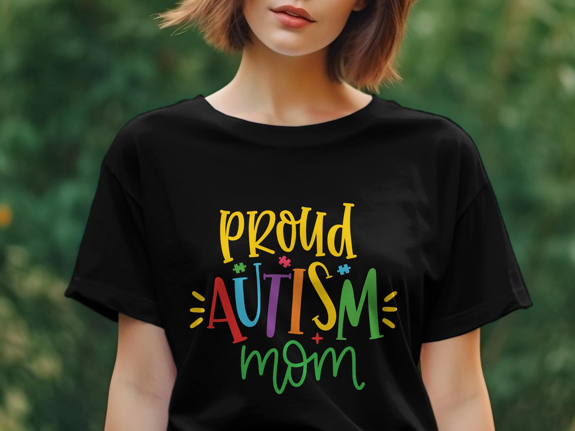 Proud autism mom beautiful womens tee - Premium t-shirt from MyDesigns - Just $21.95! Shop now at Lees Krazy Teez