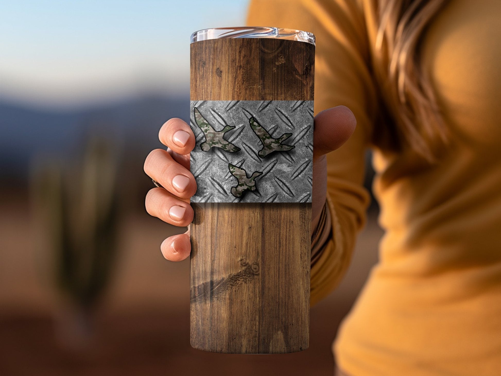 Duck Hunting Tumbler 20oz skinny tumbler - Premium tumbler from MyDesigns - Just $26.95! Shop now at Lees Krazy Teez