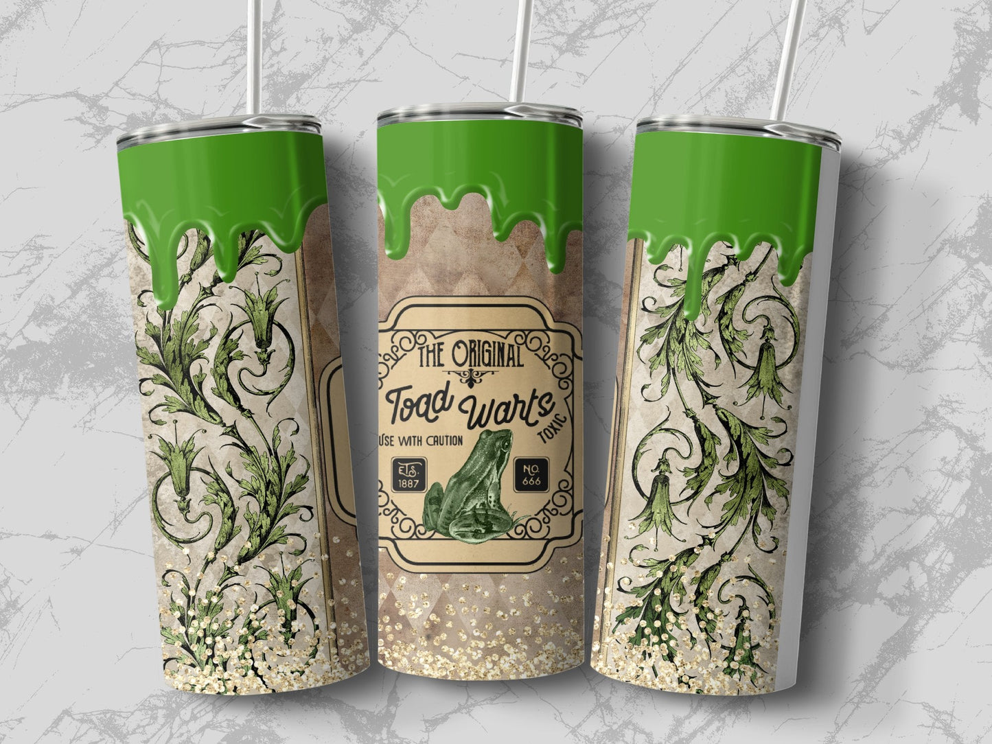 Toad Warts Straight - 20oz skinny sublimation tumbler - Premium tumbler from MyDesigns - Just $29.95! Shop now at Lees Krazy Teez