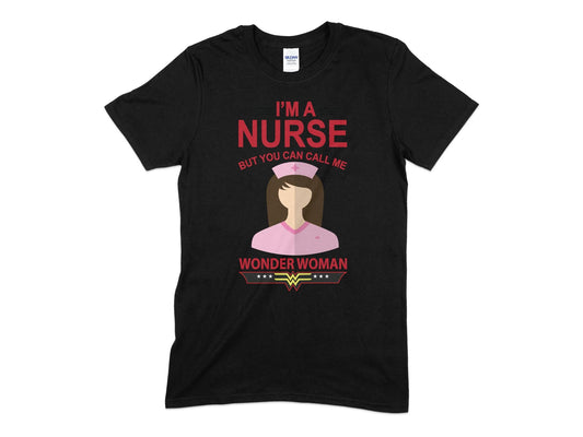Wonder woman im a nurse but you can me nurse womens t-shirt - Premium t-shirt from MyDesigns - Just $19.95! Shop now at Lees Krazy Teez