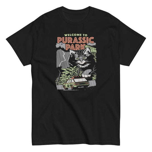 Welcome to purassic park funny cat unisex t-shirt - Premium t-shirt from MyDesigns - Just $19.95! Shop now at Lees Krazy Teez
