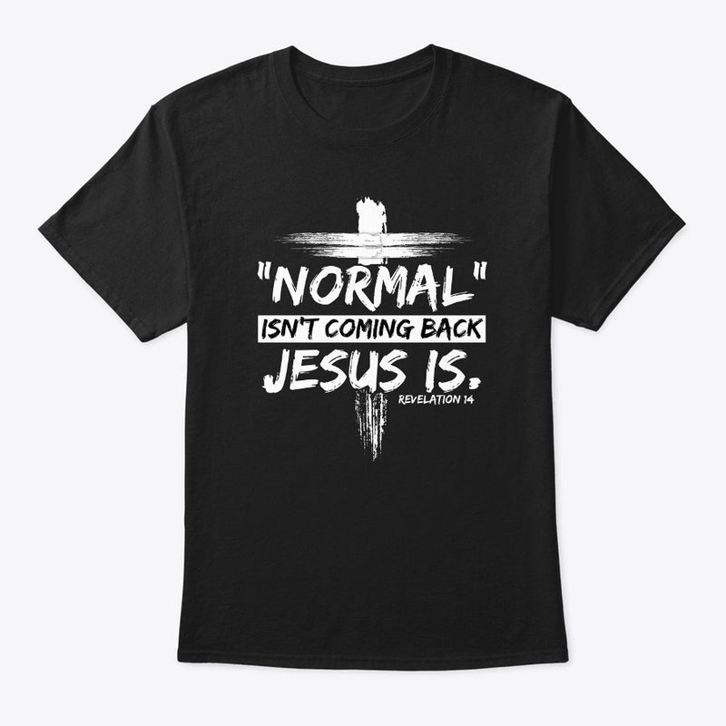 Normal Isn't Jesus coming back Men's t-shirt - Premium t-shirt from MyDesigns - Just $16.95! Shop now at Lees Krazy Teez