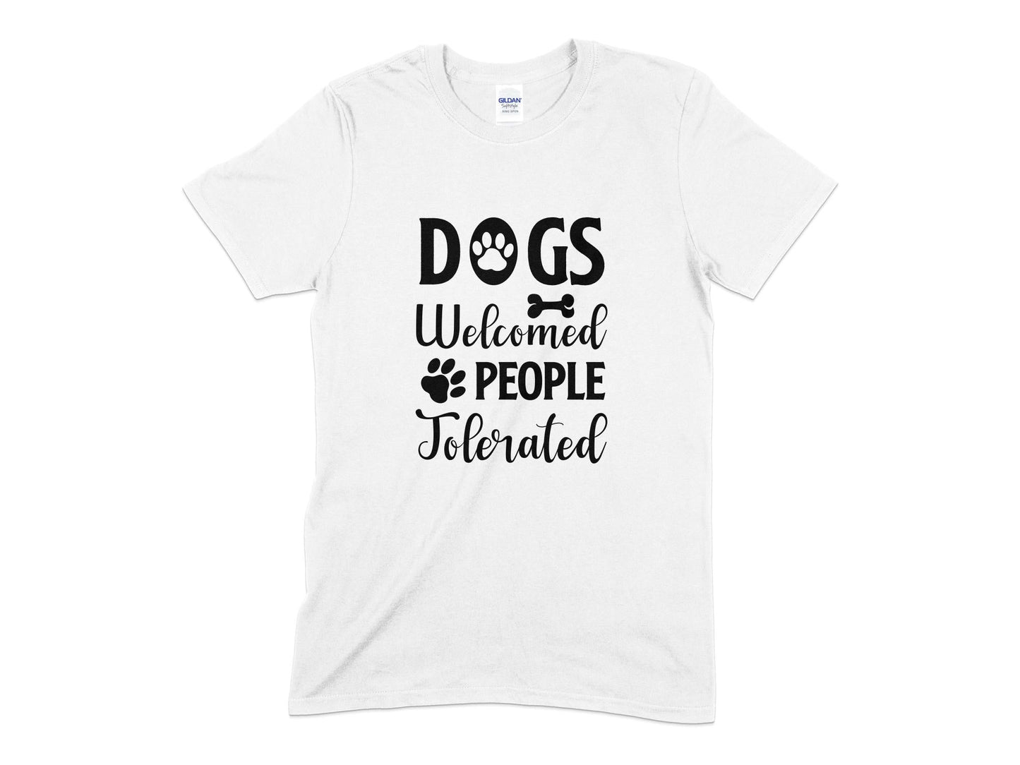 Dogs Welcome People Tolerated Unisex t-shirt - Premium t-shirt from MyDesigns - Just $20.95! Shop now at Lees Krazy Teez