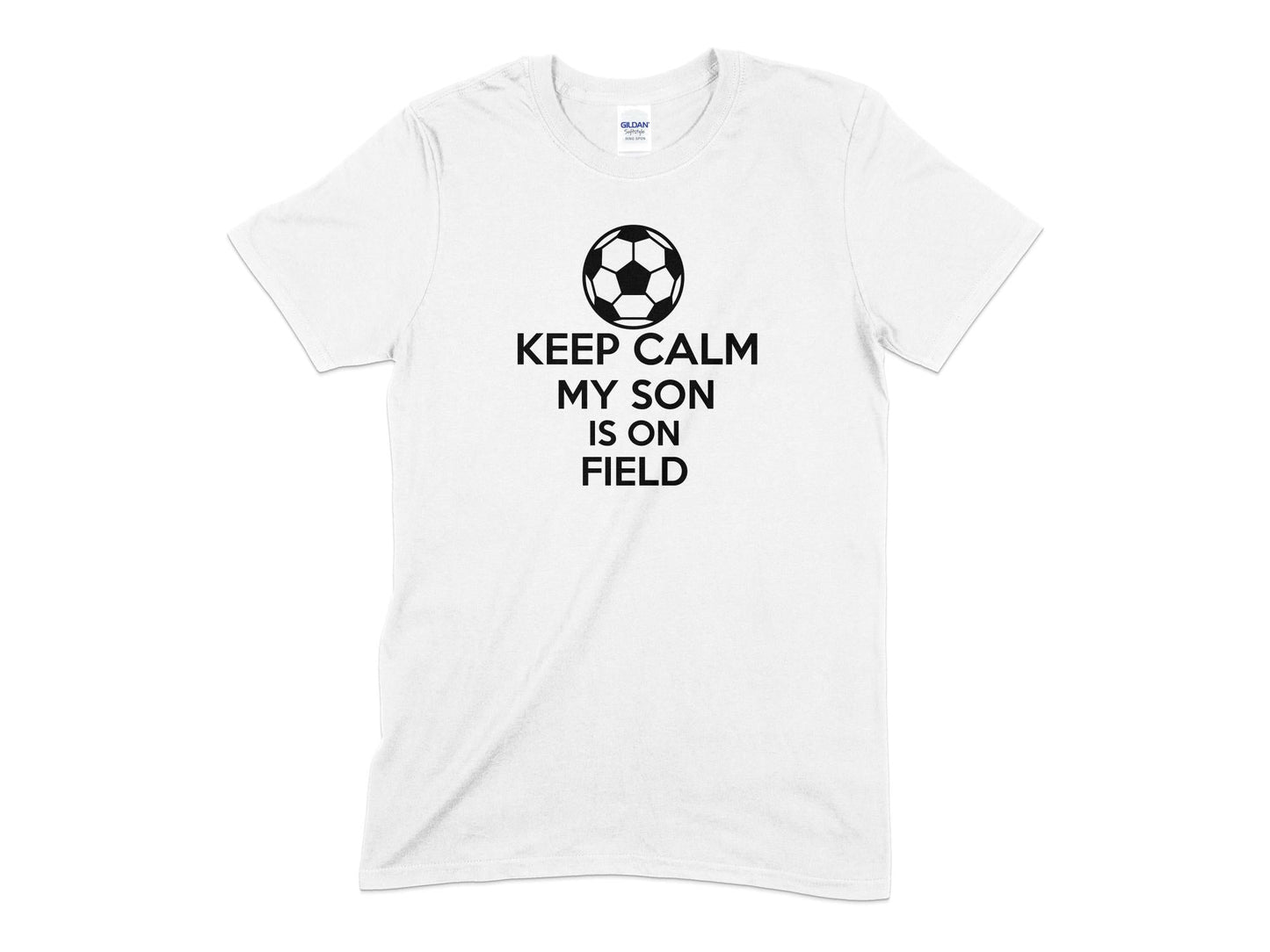 Keep calm my son is on field t-shirt - Premium t-shirt from MyDesigns - Just $21.95! Shop now at Lees Krazy Teez