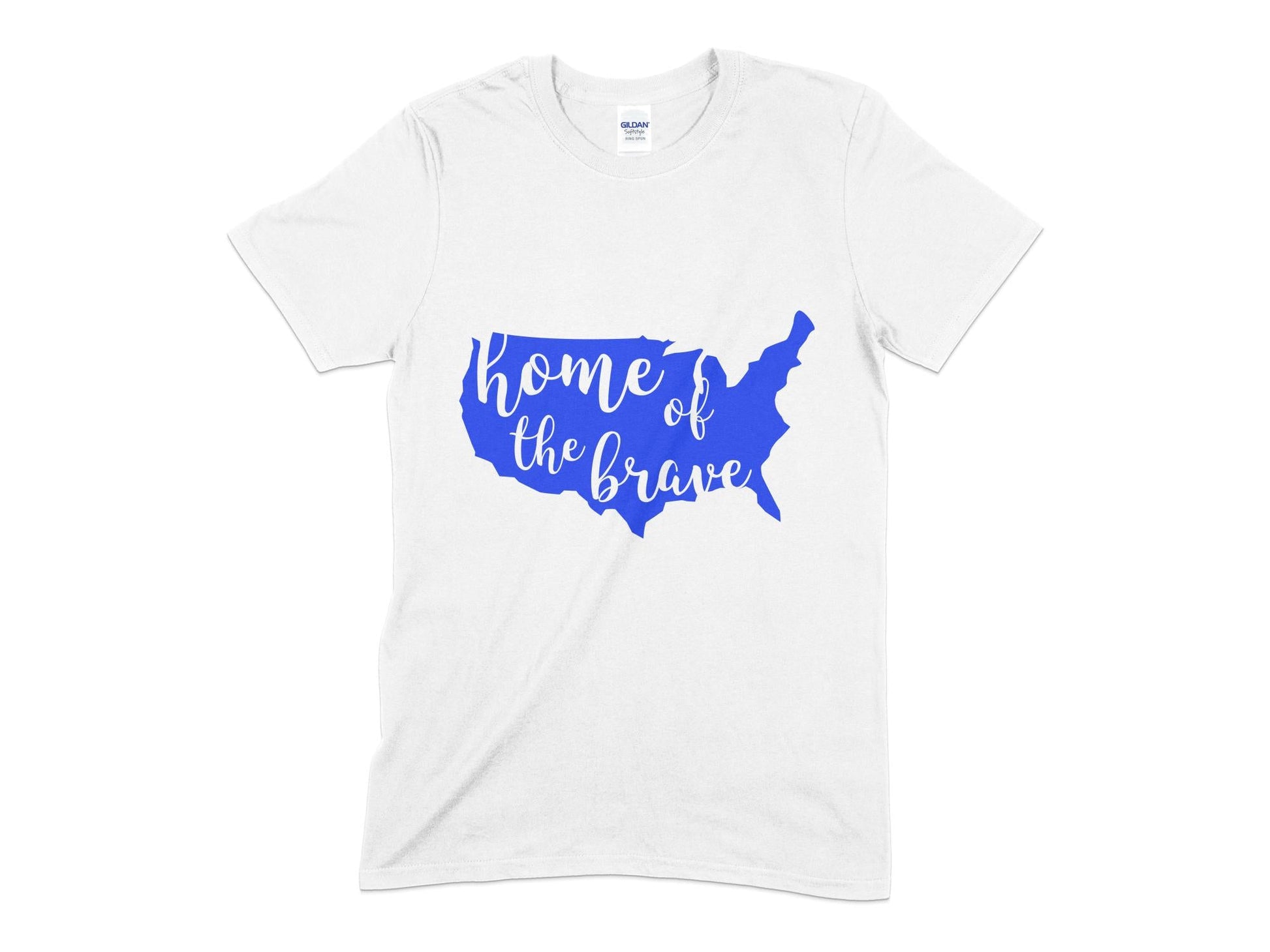 Home of the brave usa blue flag t-shirt - Premium t-shirt from MyDesigns - Just $18.95! Shop now at Lees Krazy Teez