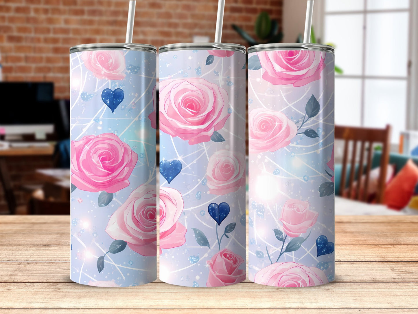 Pink roses wild 20oz tumbler - 20oz skinny sublimation tumbler - Premium tumbler from MyDesigns - Just $29.95! Shop now at Lees Krazy Teez