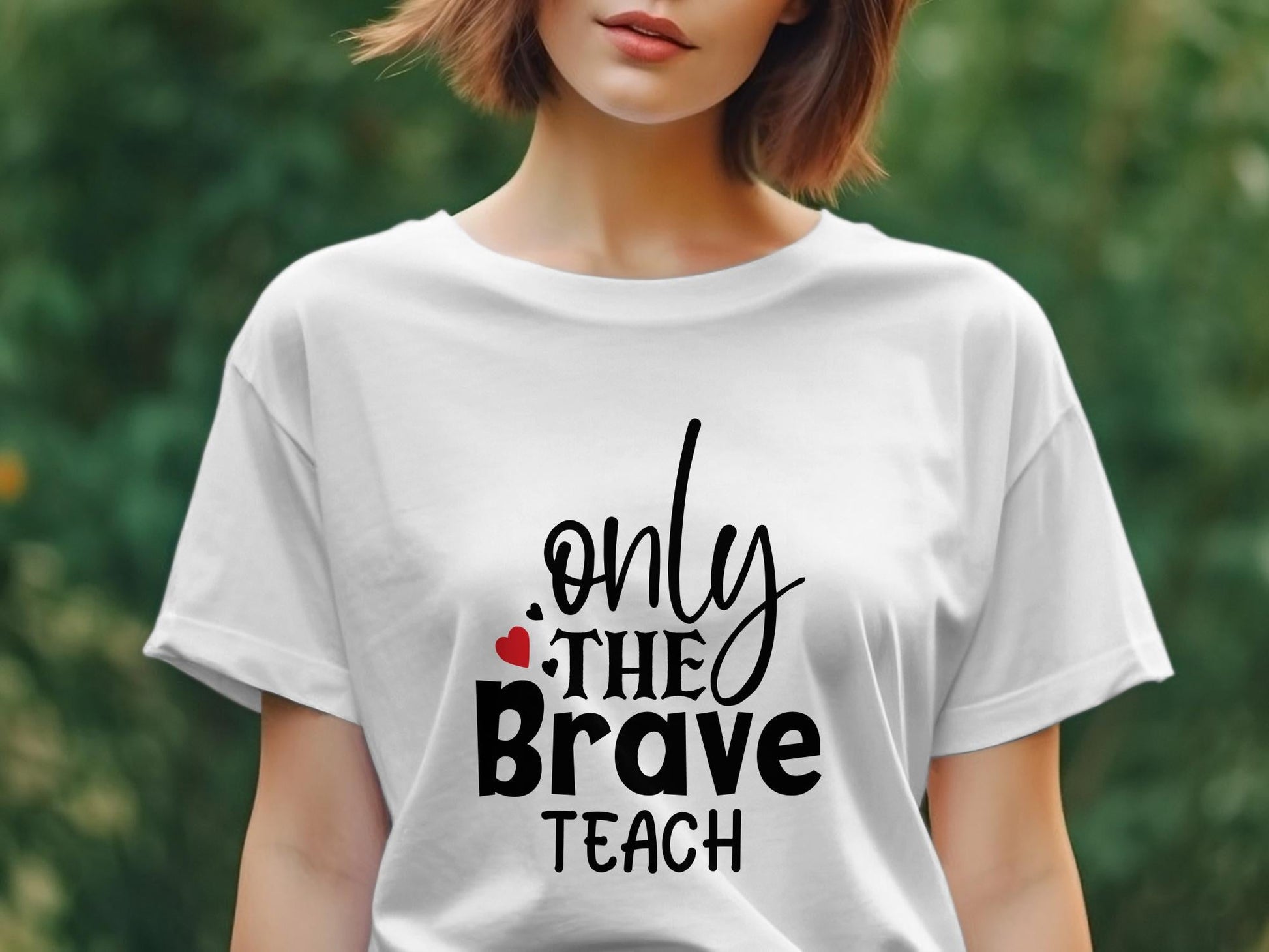 Only the brave teach Women's awesome t-shirt - Premium t-shirt from MyDesigns - Just $21.95! Shop now at Lees Krazy Teez