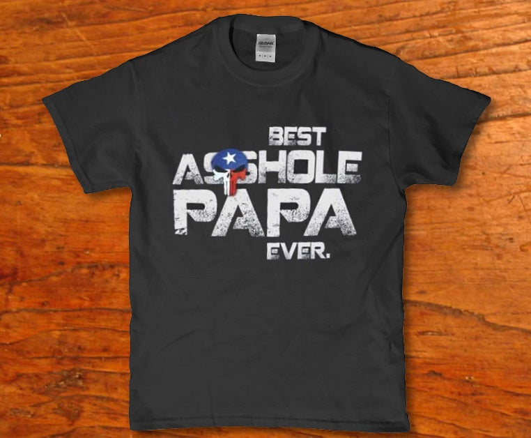 Best asshole papa ever Men's Grandpa t-shirt - Premium t-shirt from MyDesigns - Just $19.95! Shop now at Lees Krazy Teez