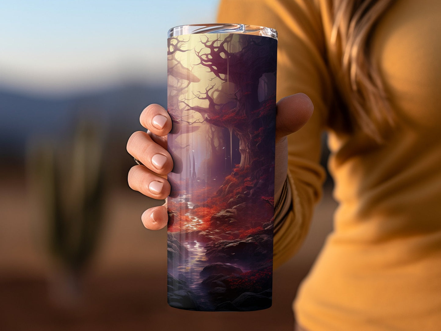 Solarpunk utopian mystic beautiful stunning exalted fall 20oz tumbler - Premium tumbler from MyDesigns - Just $29.95! Shop now at Lees Krazy Teez