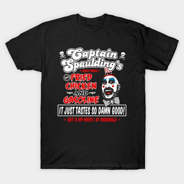 Captain Spaulding's fried chicken and gasoline t-shirt - Premium t-shirt from MyDesigns - Just $19.95! Shop now at Lees Krazy Teez