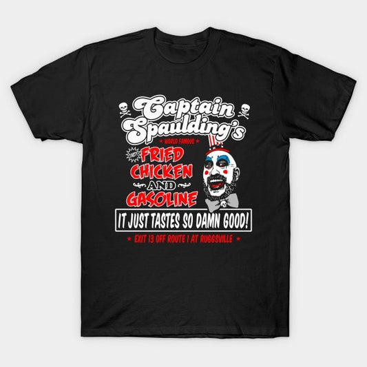 Captain Spaulding's fried chicken and gasoline t-shirt - Premium t-shirt from MyDesigns - Just $19.95! Shop now at Lees Krazy Teez