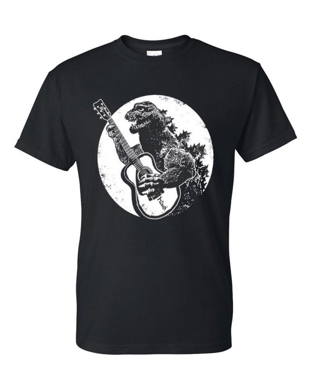 Godzilla playing with a guitar Men's t-shirt - Premium t-shirt from MyDesigns - Just $19.95! Shop now at Lees Krazy Teez