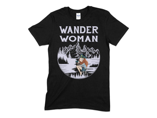 Wander woman hiking Women's tee shirt - Premium t-shirt from MyDesigns - Just $19.95! Shop now at Lees Krazy Teez