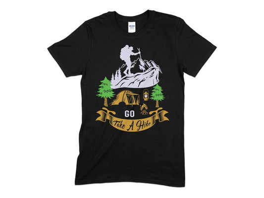 Go take a hike hiking mens womens unisex t-shirt - Premium t-shirt from MyDesigns - Just $19.95! Shop now at Lees Krazy Teez