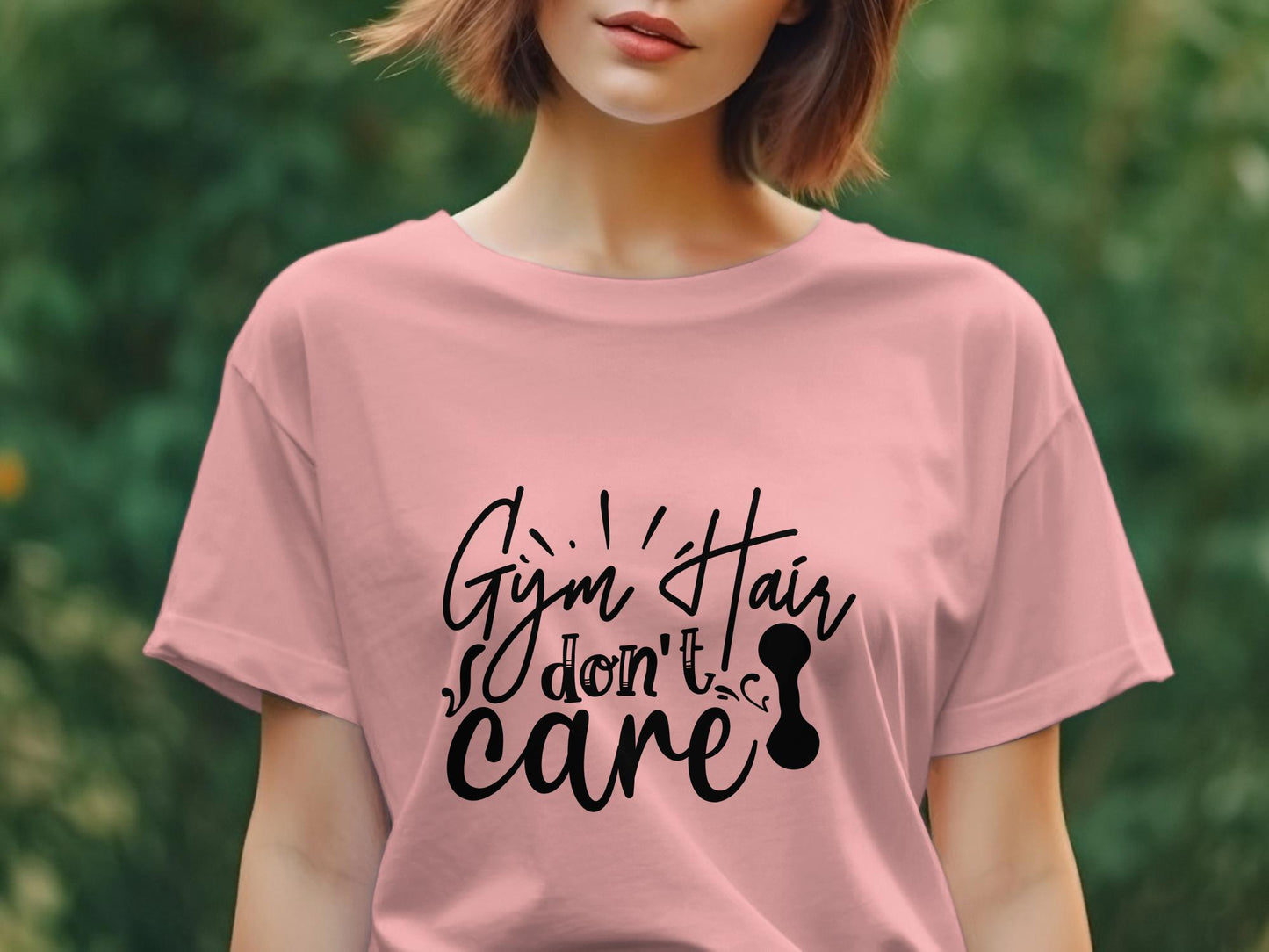 gym hair don't care Women's Ladies t-shirt - Premium t-shirt from MyDesigns - Just $19.95! Shop now at Lees Krazy Teez