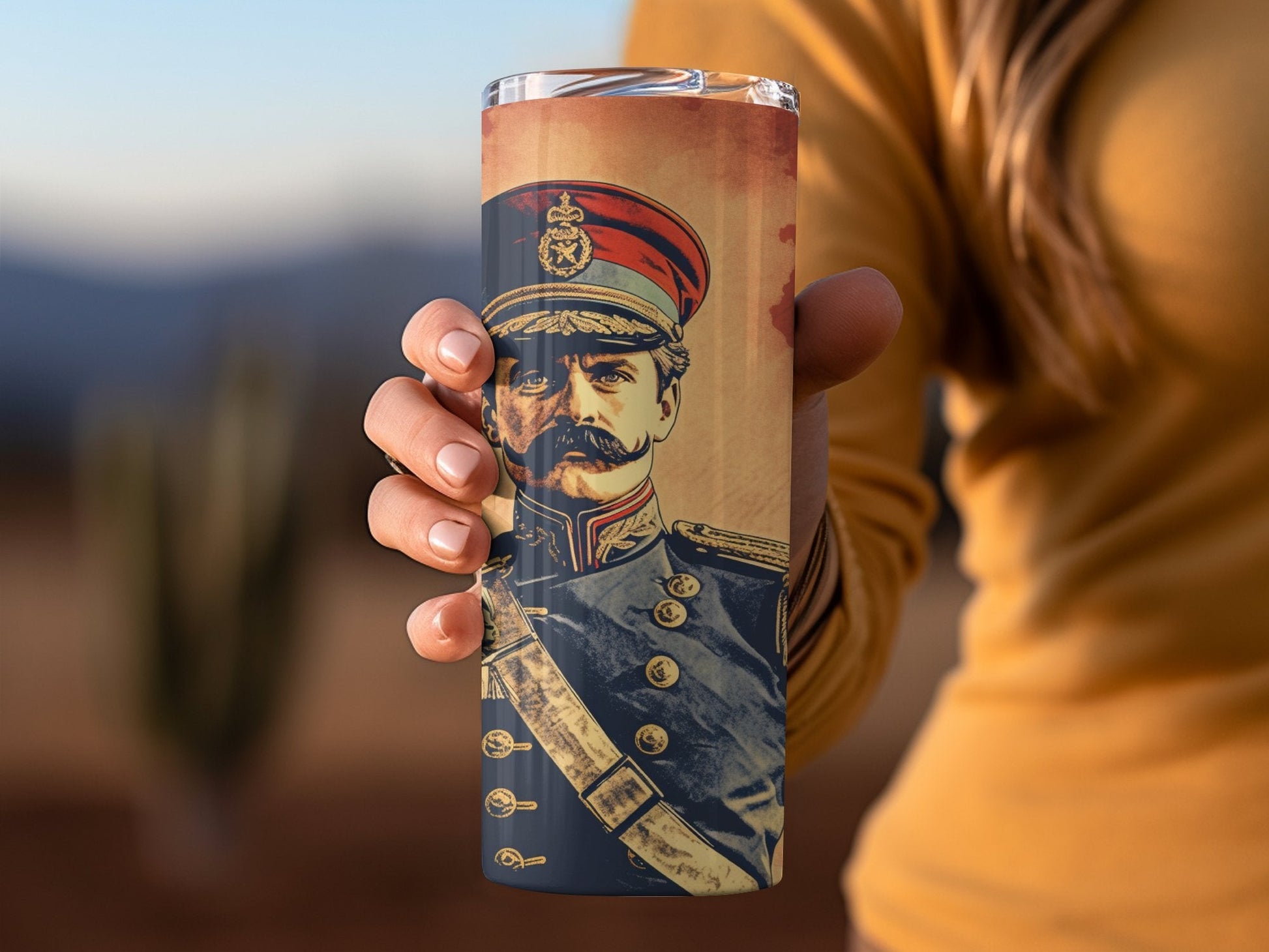 3d silver war general 20oz skinny tumbler - Premium tumbler from MyDesigns - Just $29.95! Shop now at Lees Krazy Teez