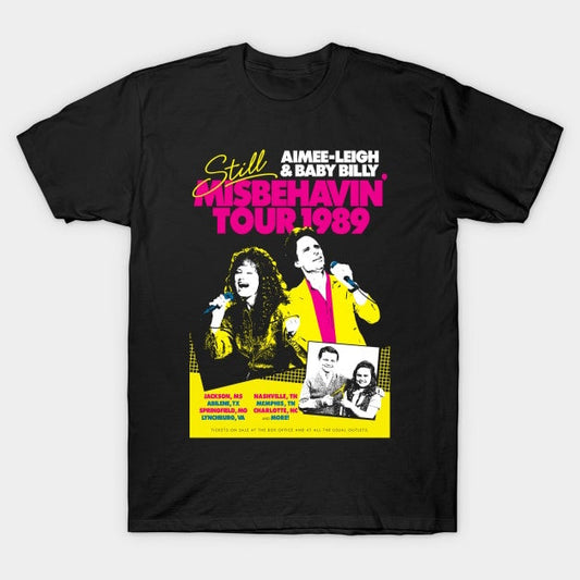 Still Aimee Leigh and baby Billy misbahavin tour 1989 t-shirt - Premium t-shirt from MyDesigns - Just $19.95! Shop now at Lees Krazy Teez