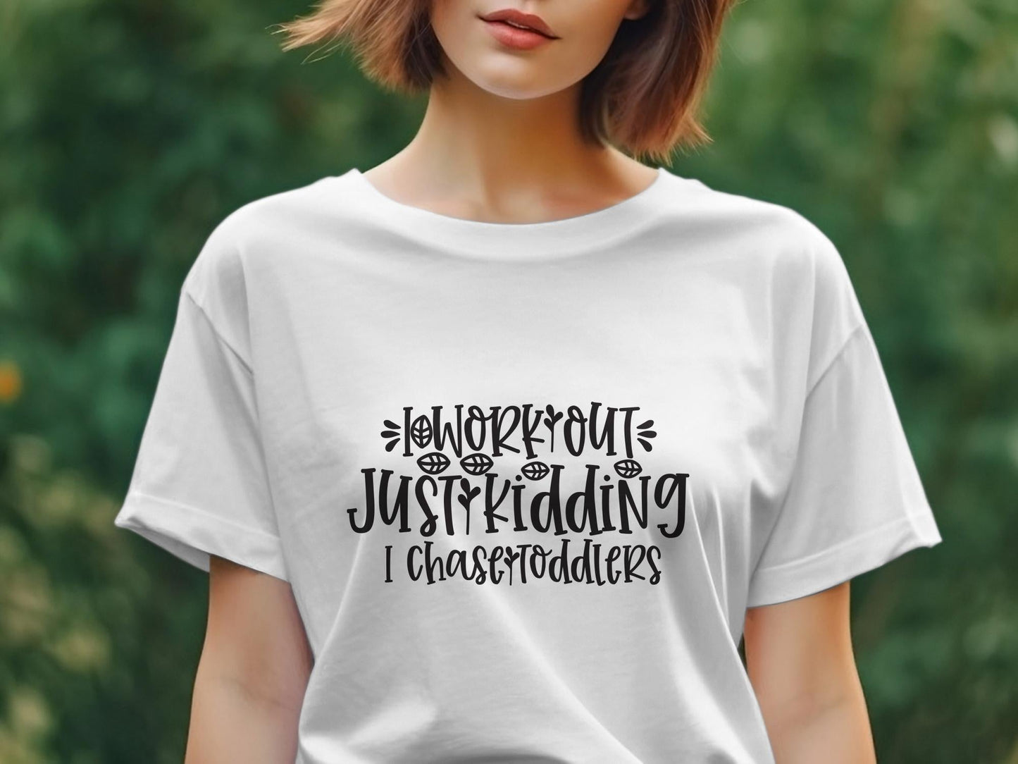 I Work Out Just Kidding I Chase Toddlers Women's awesome t-shirt - Premium t-shirt from MyDesigns - Just $19.95! Shop now at Lees Krazy Teez