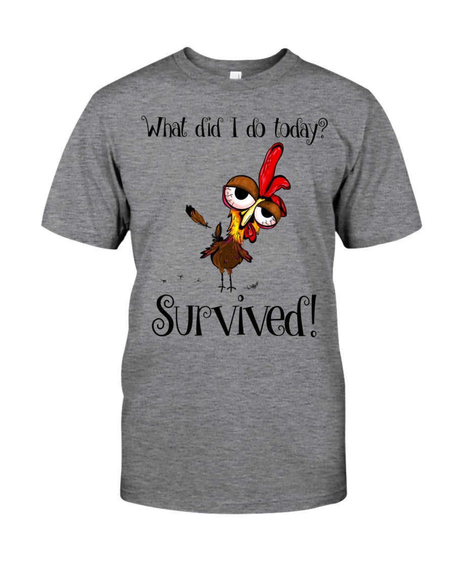 What did i do today survived chicken Men's t-shirt - Premium t-shirt from MyDesigns - Just $19.95! Shop now at Lees Krazy Teez