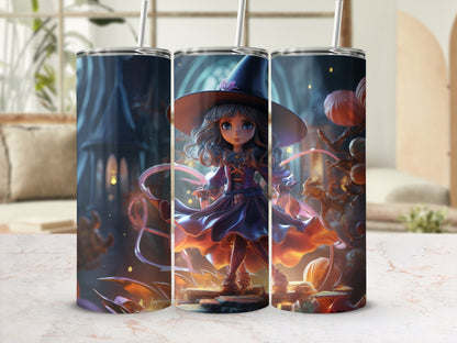 3d witch walking 20oz skinny tumbler - Premium tumbler from MyDesigns - Just $29.95! Shop now at Lees Krazy Teez