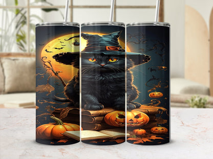 3d Black Cat very realistic 20oz skinny tumbler - Premium tumbler from MyDesigns - Just $29.95! Shop now at Lees Krazy Teez