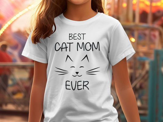 Best cat mom ever funny cute Women's t-shirt - Premium t-shirt from MyDesigns - Just $19.95! Shop now at Lees Krazy Teez