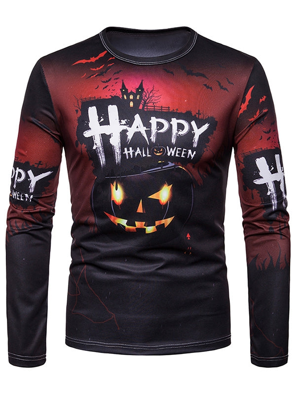 Happy Halloween Pumpkin Print Casual spooky season 2023 Men's T-shirt - Premium t-shirt from eprolo - Just $24.95! Shop now at Lees Krazy Teez