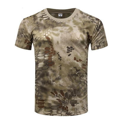 Rapid Dry Camo Tactical Shirt: Short Sleeve Men's for Hiking and Hunting - Premium t-shirt from eprolo - Just $24.95! Shop now at Lees Krazy Teez