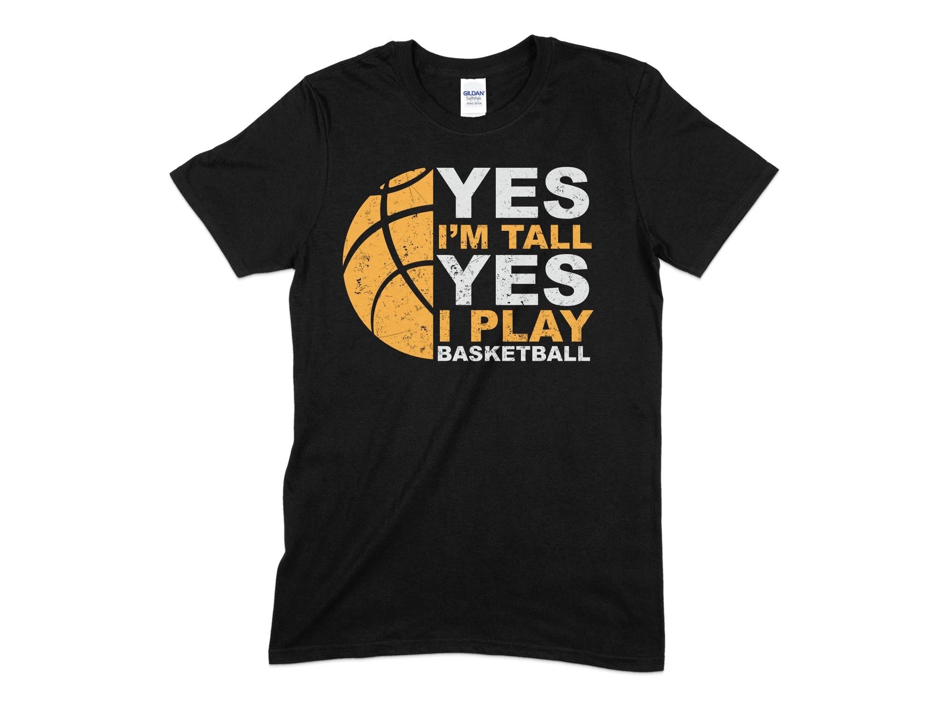 Yes I'm tall yes i play basketball t-shirt - Premium t-shirt from MyDesigns - Just $21.95! Shop now at Lees Krazy Teez