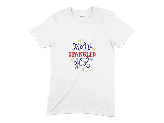 Star spangled girl ladies womens t-shirt - Premium t-shirt from MyDesigns - Just $19.95! Shop now at Lees Krazy Teez