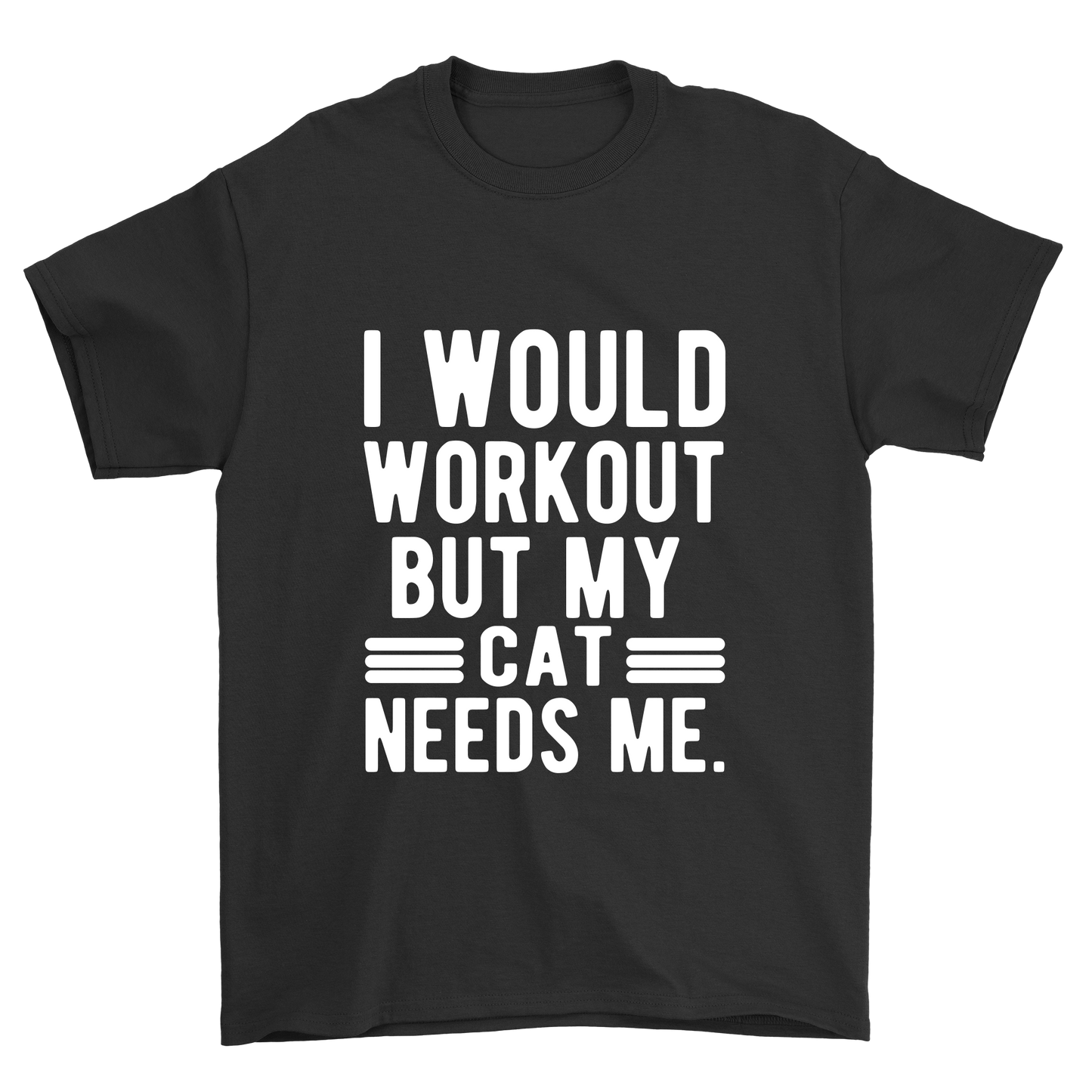 I would workout but my cat needs me - Premium t-shirt from MyDesigns - Just $19.95! Shop now at Lees Krazy Teez