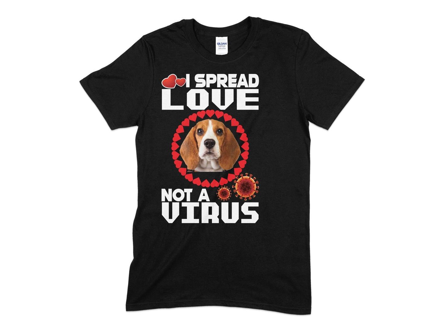 I spread love not a virus shirt for Beagles dog lovers - Premium t-shirt from MyDesigns - Just $19.95! Shop now at Lees Krazy Teez