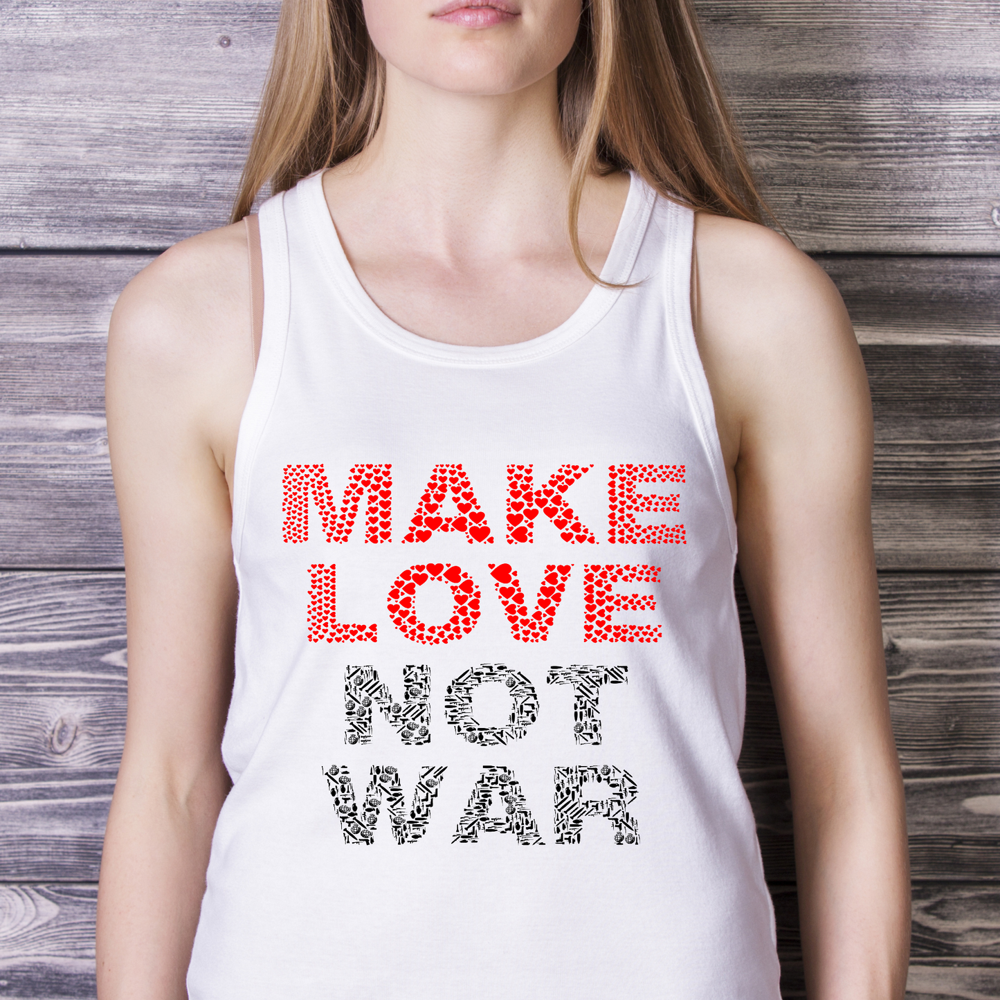 Make love not war Women's tank top - Premium t-shirt from MyDesigns - Just $21! Shop now at Lees Krazy Teez