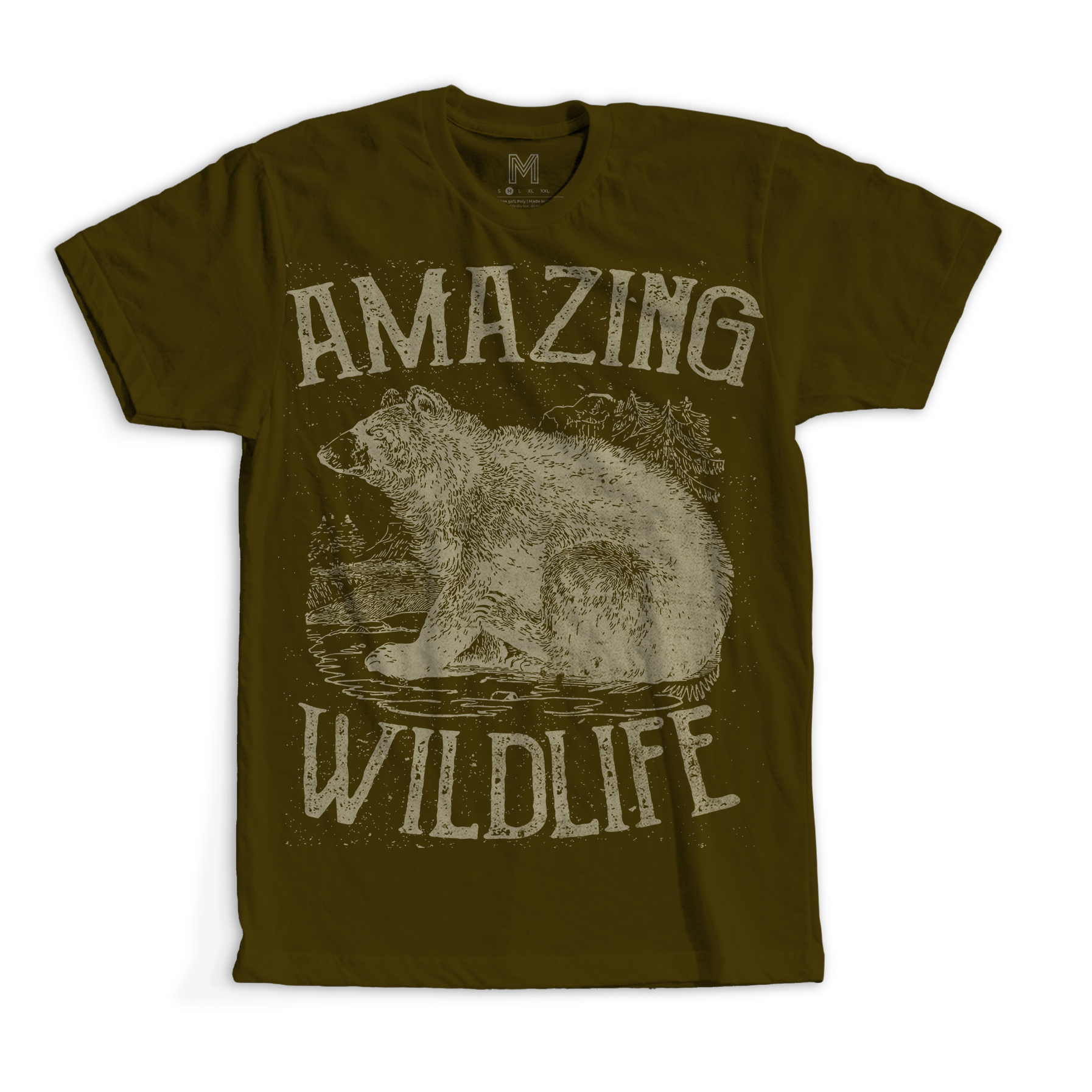 Amazing wildlife bear men's t-shirt - Premium t-shirt from MyDesigns - Just $21.95! Shop now at Lees Krazy Teez
