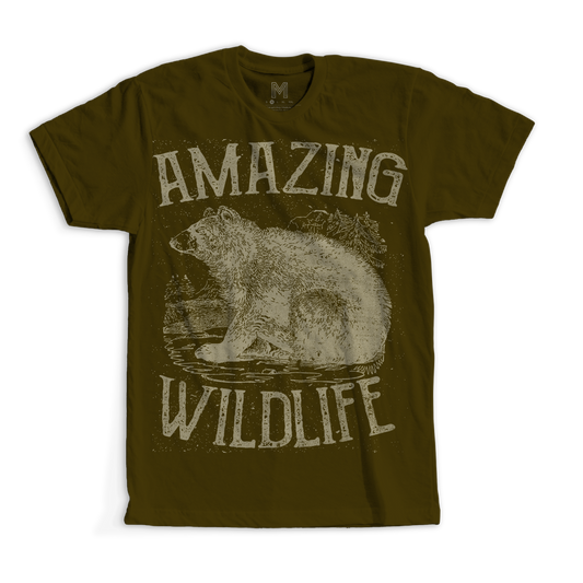 Amazing wildlife bear men's t-shirt - Premium t-shirt from MyDesigns - Just $21.95! Shop now at Lees Krazy Teez