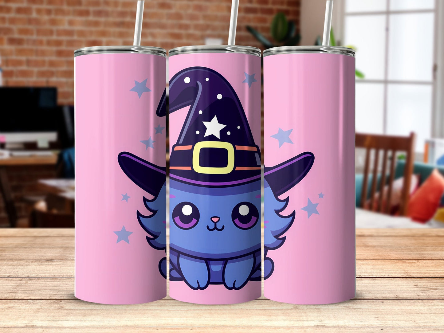 Blue witch monster cute 20oz skinny tumbler - Premium tumbler from MyDesigns - Just $29.95! Shop now at Lees Krazy Teez