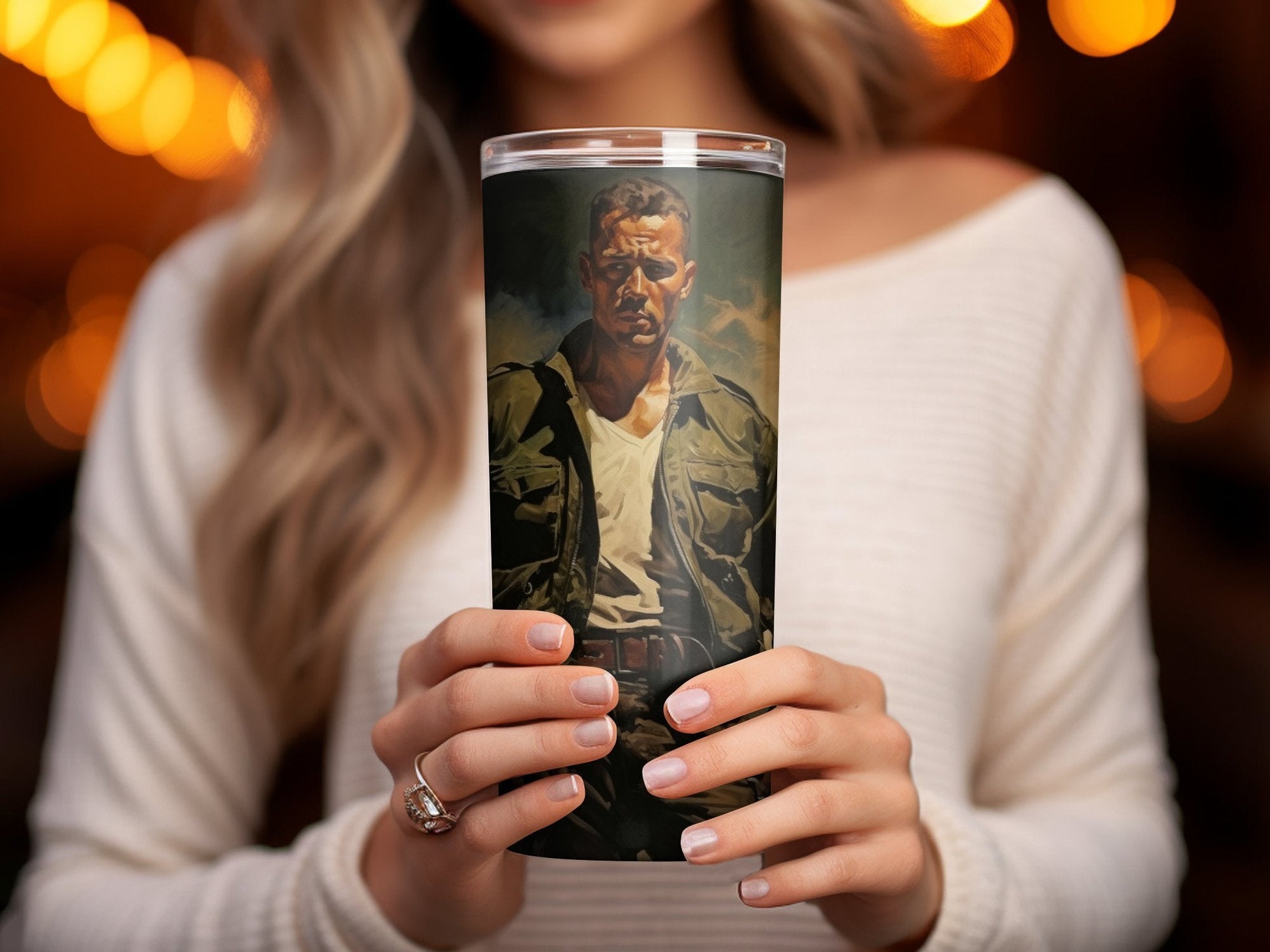 3d army soldier standing art 20oz skinny tumbler - Premium tumbler from MyDesigns - Just $29.95! Shop now at Lees Krazy Teez