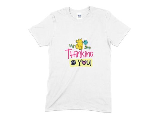 Thinking of you cat lover animal womens t-shirt - Premium t-shirt from MyDesigns - Just $18.95! Shop now at Lees Krazy Teez