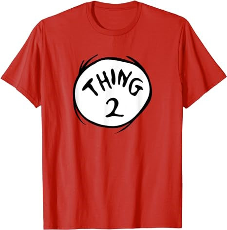 Dr. Seuss Thing 2 Emblem red T-Shirt - Premium t-shirt from MyDesigns - Just $19.95! Shop now at Lees Krazy Teez