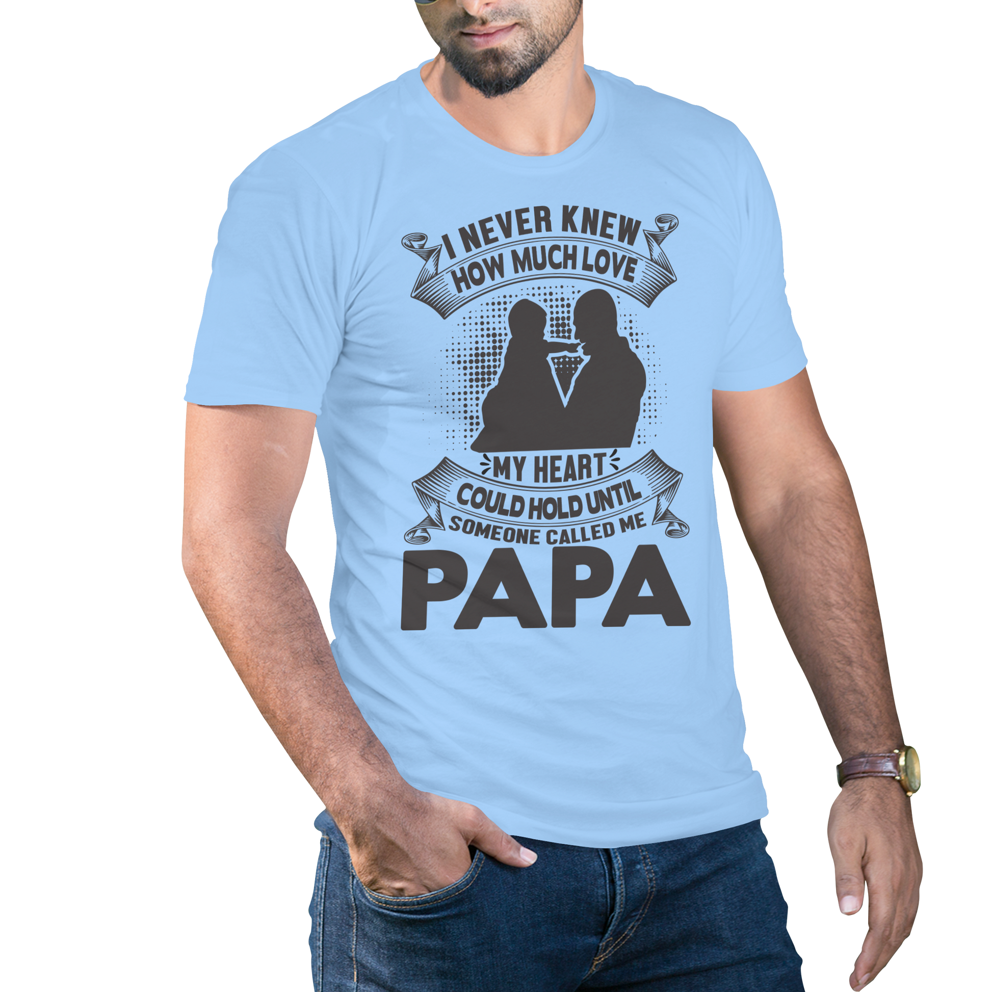 I never knew how much love papa t-shirt - Premium t-shirt from MyDesigns - Just $19.95! Shop now at Lees Krazy Teez