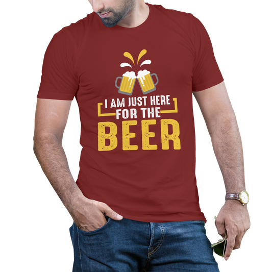 I am just here for the beer drinking Men's t-shirt - Premium t-shirt from Lees Krazy Teez - Just $19.95! Shop now at Lees Krazy Teez