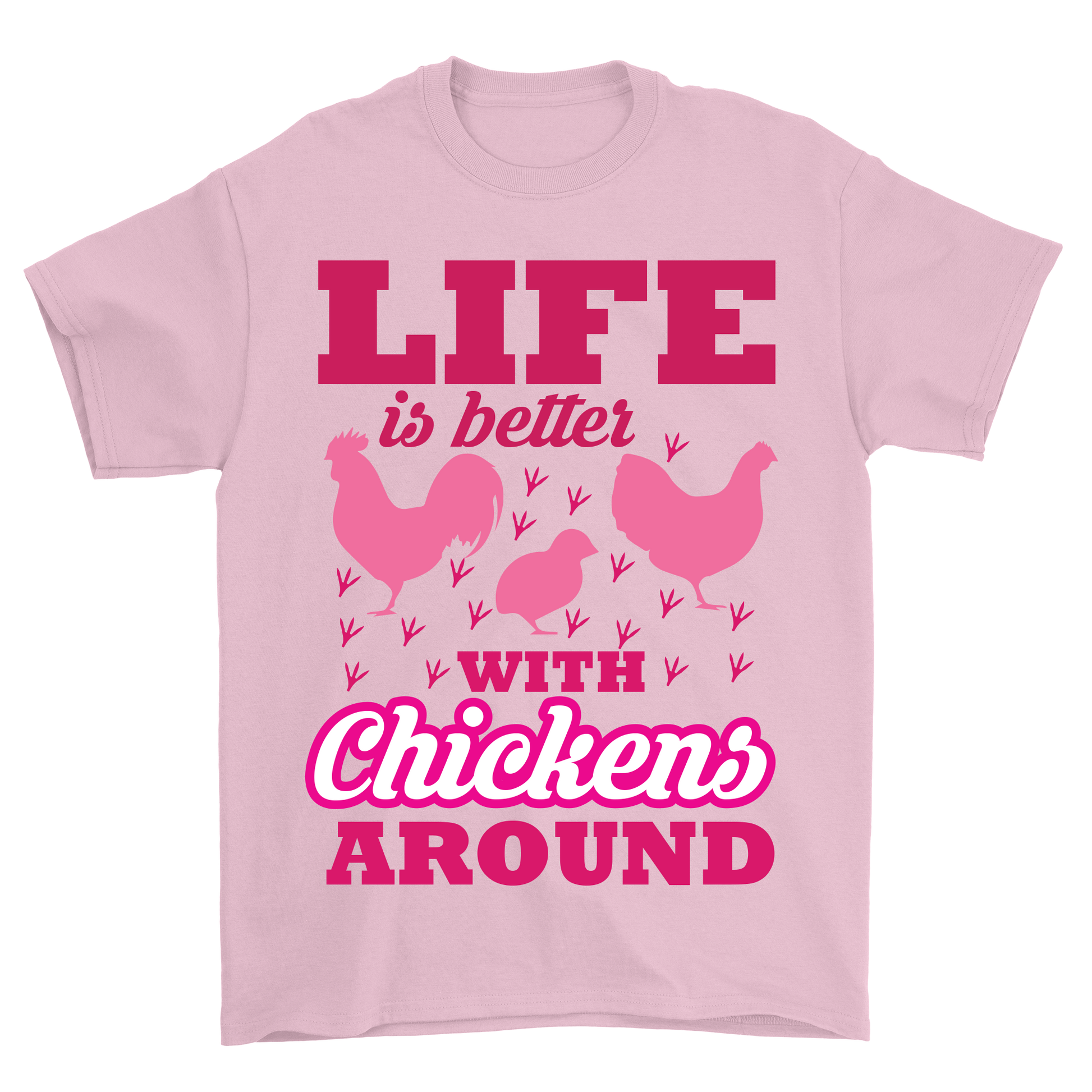 Life is better chickens around t-shirt - Premium t-shirt from MyDesigns - Just $19.95! Shop now at Lees Krazy Teez