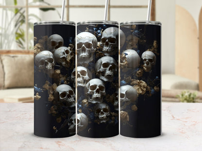 Skull wall decor horror haunted scary 20oz tumbler - Premium tumbler from MyDesigns - Just $29.95! Shop now at Lees Krazy Teez