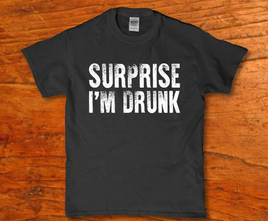 Surprise I'm drunk drinking Men's t-shirt - Premium t-shirt from MyDesigns - Just $19.95! Shop now at Lees Krazy Teez